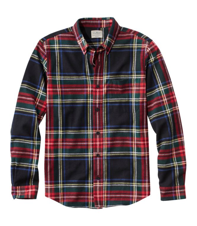 Men's Scotch Plaid Flannel Shirt, Slim Fit - LLBeanoutlets