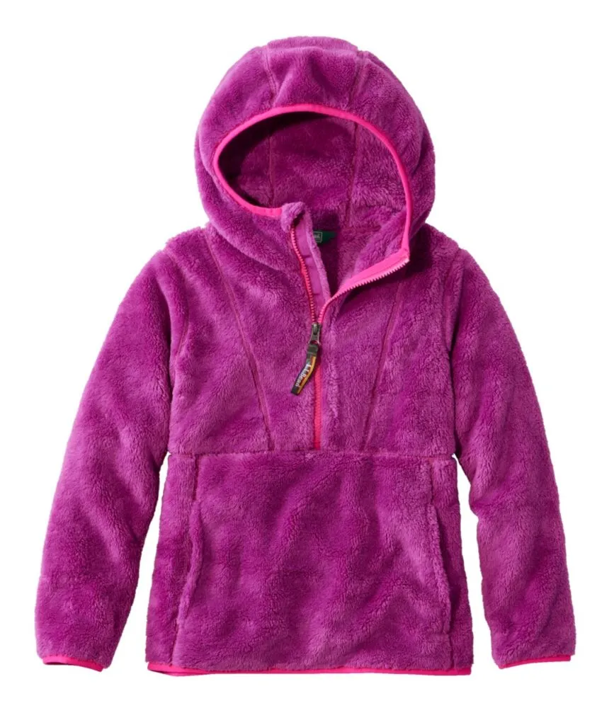 Kids' L.L.Bean Hi-Pile Fleece Hooded Pullover - LLBeanoutlets