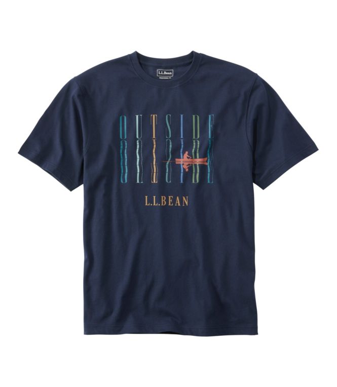 Men's Carefree Unshrinkable Tee, L.L.Bean Logo, Short-Sleeve - LLBeanoutlets