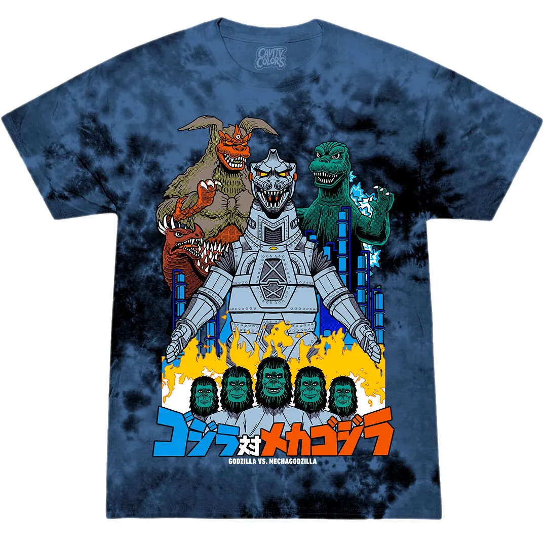 GODZILLA VS. MECHAGODZILLA: ALIEN INVASION - T-SHIRT (SPACE TITANIUM TIE DYE) - LLBeanoutlets