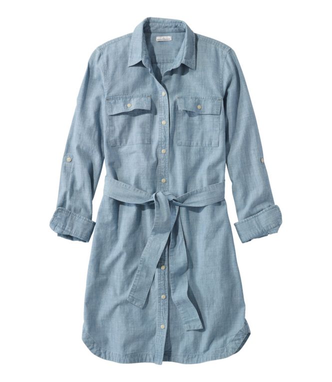 Women's Signature Camp Shirt Dress, Button-Front - LLBeanoutlets