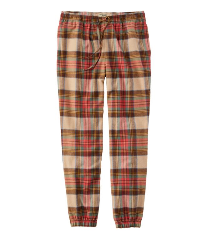 Men's Scotch Plaid Flannel Jogger Pants - LLBeanoutlets