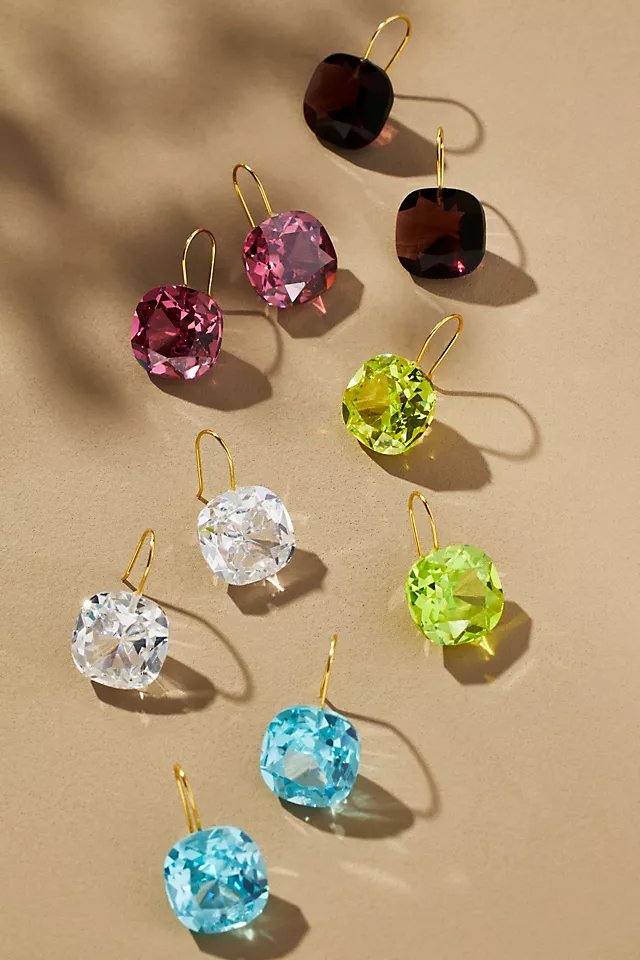 Floating Crystal Earrings BLUE - LLBeanoutlets