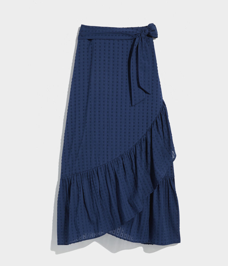 Swiss Dot Tie-Waist Maxi Skirt - LLBeanoutlets
