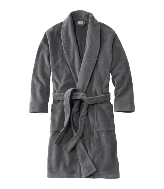 Men's Terry Cloth Organic Cotton Robe - LLBeanoutlets