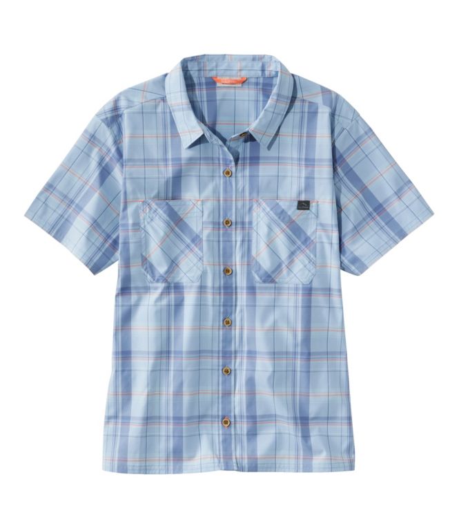Women's Everyday SunSmart? Woven Shirt, Short-Sleeve Plaid - LLBeanoutlets