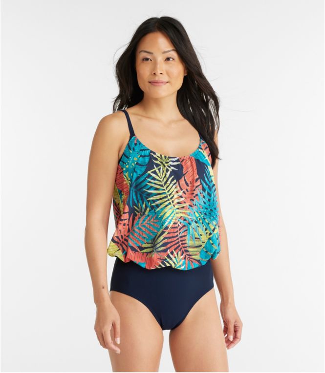 Women's Shaping Swimwear, Blouson Tanksuit Print - LLBeanoutlets