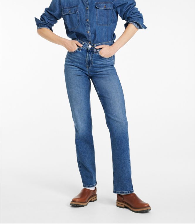 Women's 207 Vintage Jeans, High-Rise Straight-Leg - LLBeanoutlets