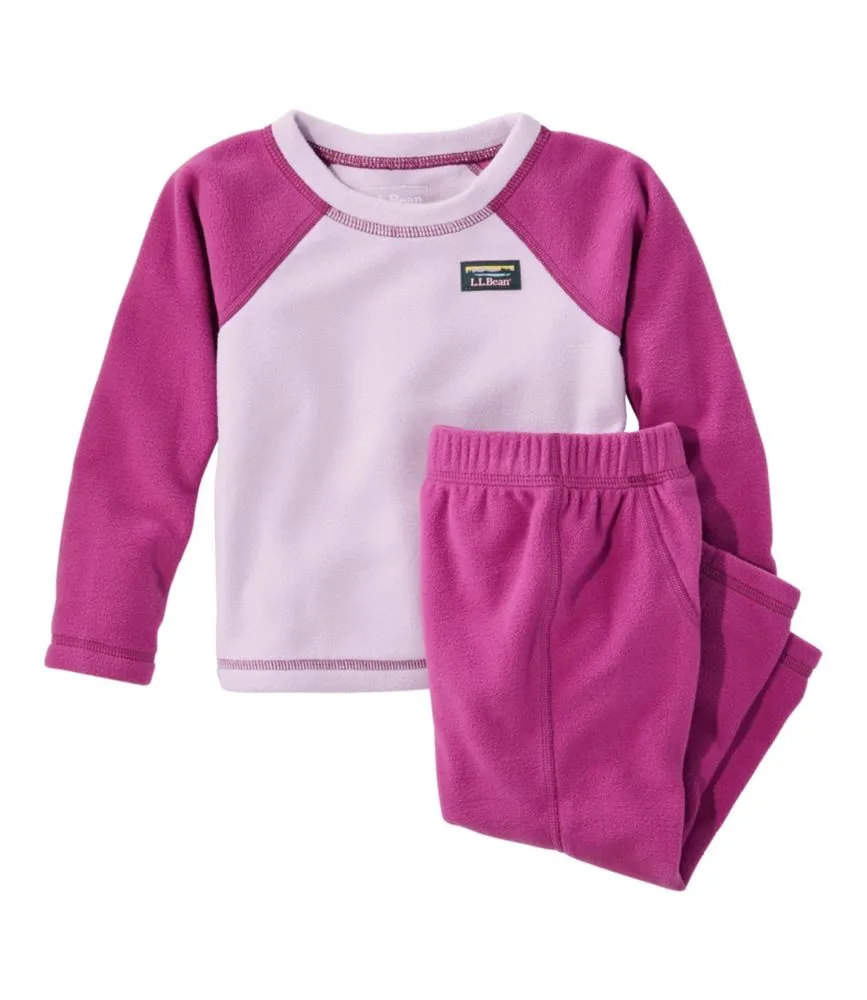 Infants' and Toddlers' Fitness Fleece Long-Sleeve Tee/Pants Set, Colorblock - LLBeanoutlets