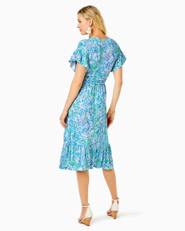 Juliet Ruffle Midi Dress - LLBeanoutlets
