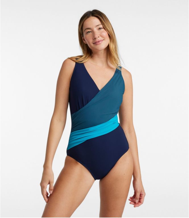 Women's Shaping Swimwear, Tanksuit Colorblock - LLBeanoutlets