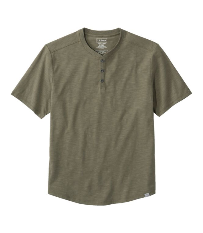Men's Explorer Slub Tee, Short-Sleeve Henley - LLBeanoutlets