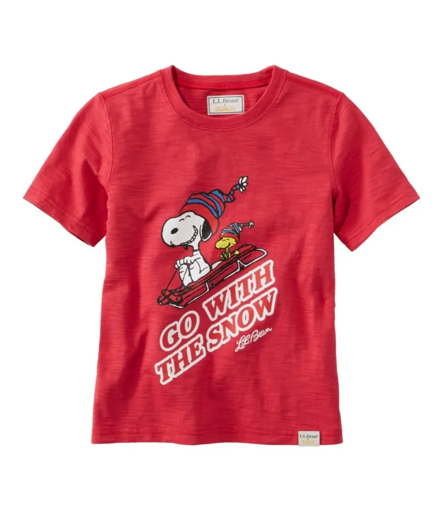 Kids' L.L.Bean x Peanuts Short-Sleeve Tee - LLBeanoutlets