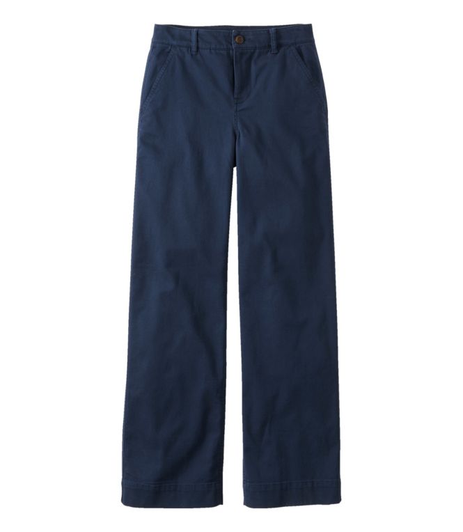 Women's Comfort Stretch Pants, Mid-Rise Wide-Leg Chino - LLBeanoutlets