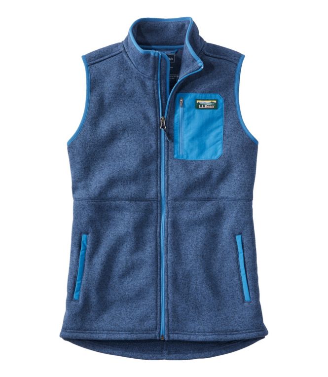 Women's L.L.Bean Sweater Fleece Long Vest - LLBeanoutlets