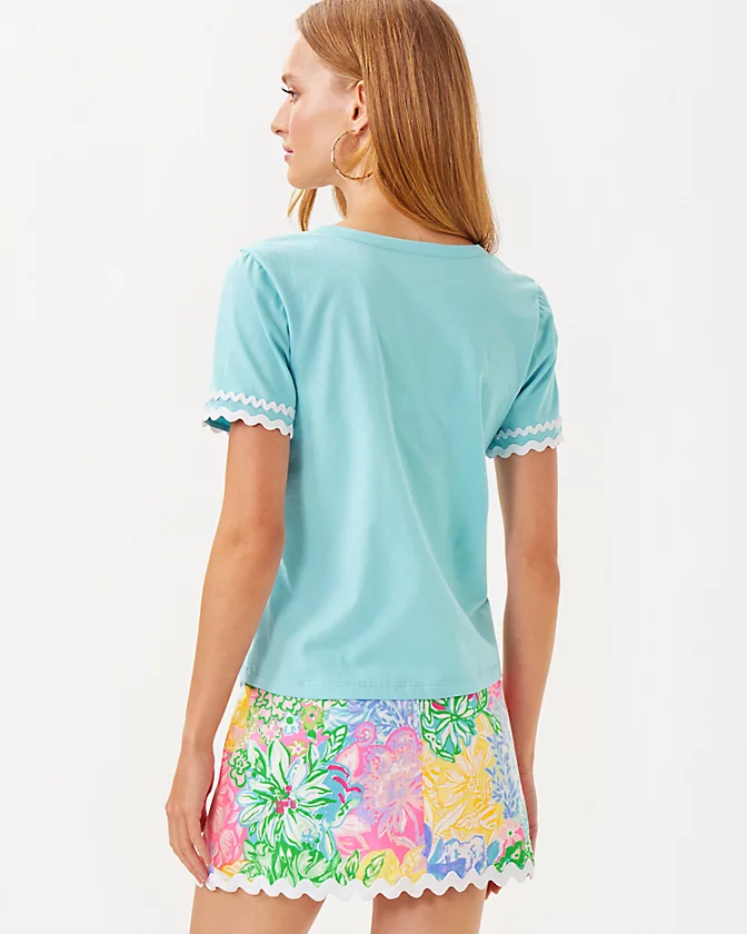 Clairmont Ric Rac Trimmed Knit Top - LLBeanoutlets