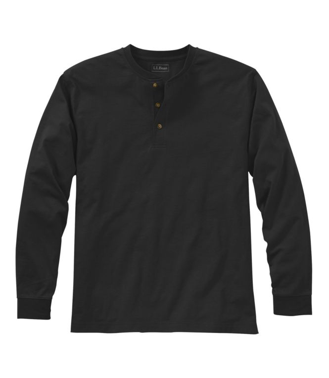 Men's Carefree Unshrinkable Tee, Traditional Fit, Long-Sleeve Henley - LLBeanoutlets
