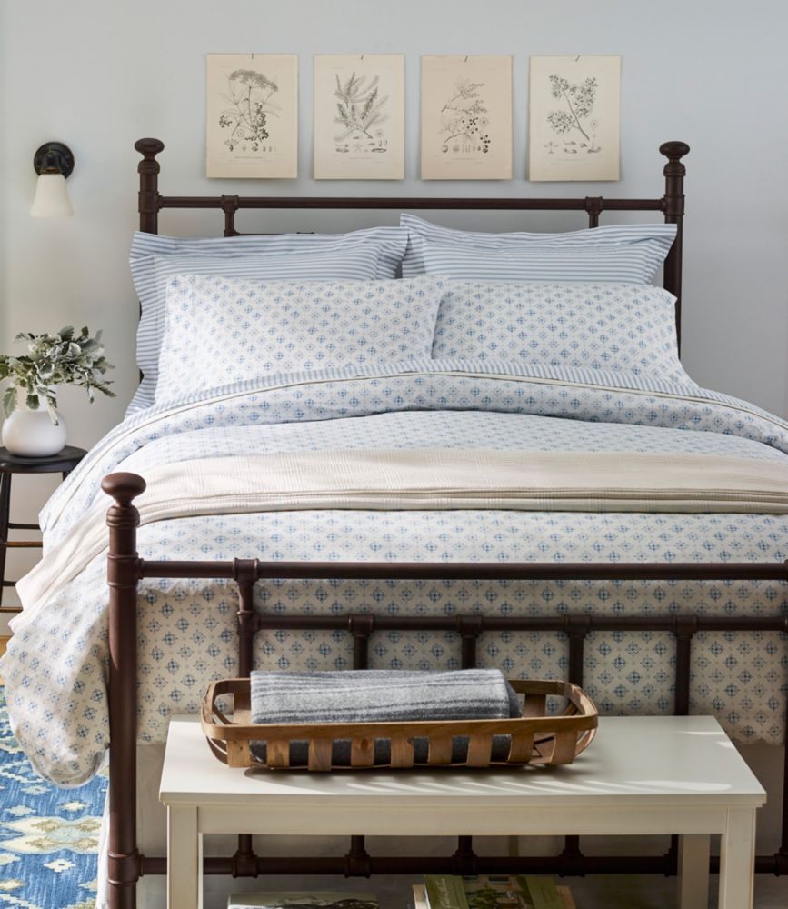 Premium Egyptian Percale Sheet Collection, Print - LLBeanoutlets