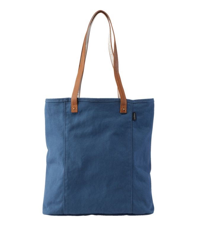 Leather-Handle Essential Tote Bag - LLBeanoutlets