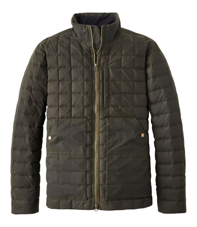 Men's L.L.Bean Upcountry Waxed Cotton Down Sweater - LLBeanoutlets