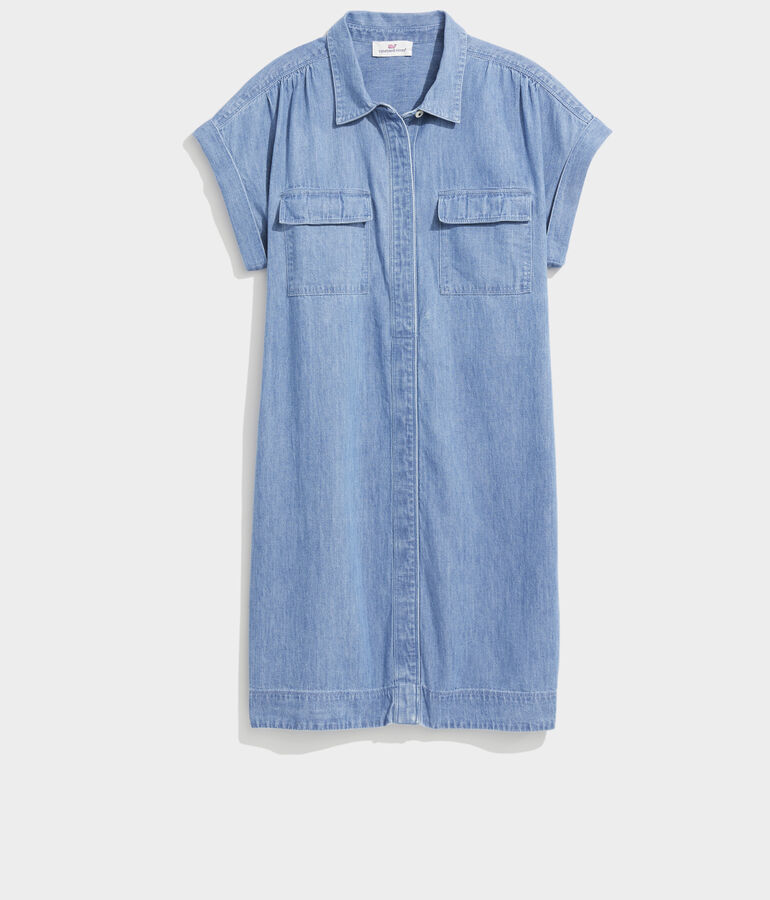 Chambray Utility Margo Shirt Dress - LLBeanoutlets