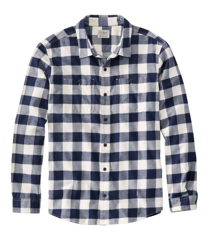 Men's Wicked Soft Flannel Shirt, Slightly Fitted Untucked Fit - LLBeanoutlets