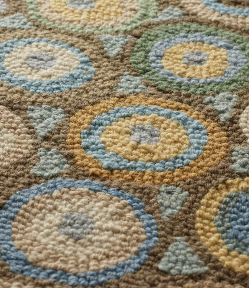 Wool Hooked Runner, Coins - LLBeanoutlets