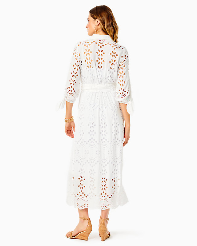 Amrita Eyelet Midi Dress - LLBeanoutlets