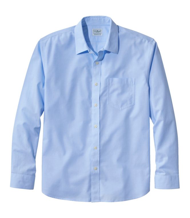 Men's Bean's Wrinkle-Free Everyday Shirt, Traditional Untucked Fit, Long-Sleeve - LLBeanoutlets