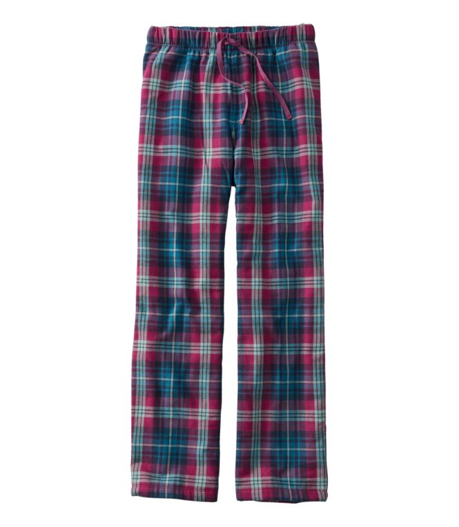 L.L.Bean Flannel Sleep Pants, Plaid Fleece-Lined - LLBeanoutlets