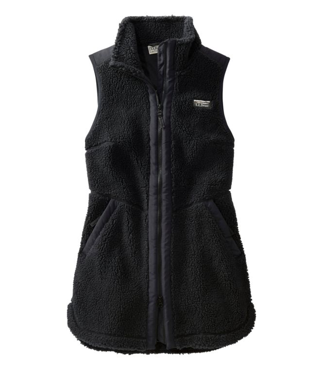 Women's Bean's Sherpa Fleece Long Vest - LLBeanoutlets