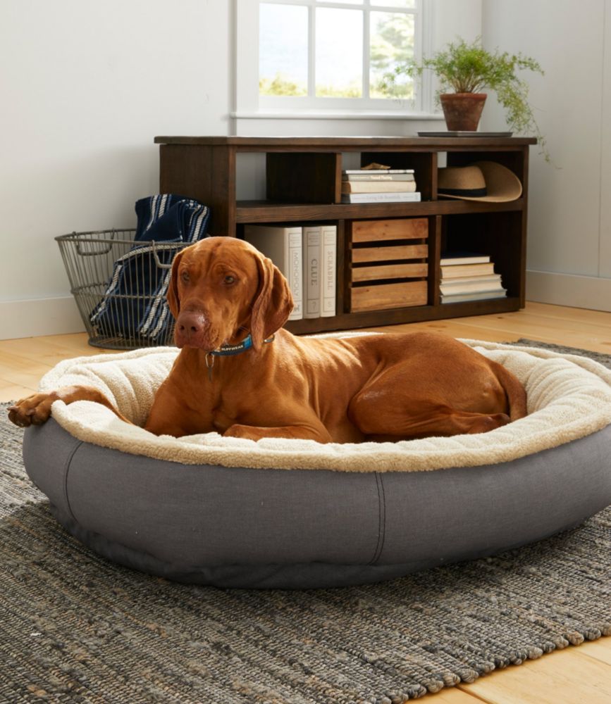 Premium Oval Bolster Dog Bed - LLBeanoutlets