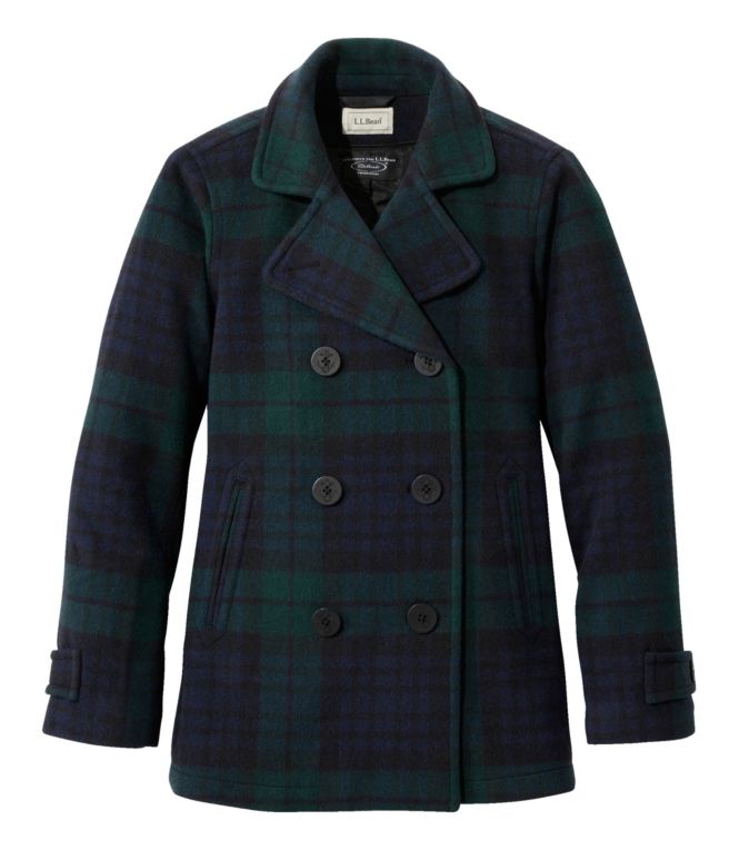 Women's Classic Lambswool Peacoat, Pattern - LLBeanoutlets