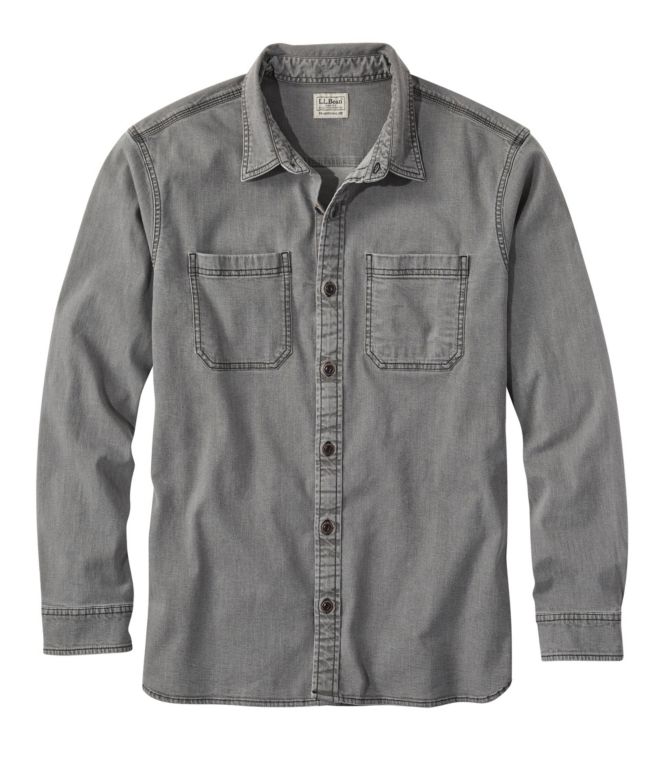 Men's BeanFlex? Denim Shirt, Traditional Untucked Fit - LLBeanoutlets