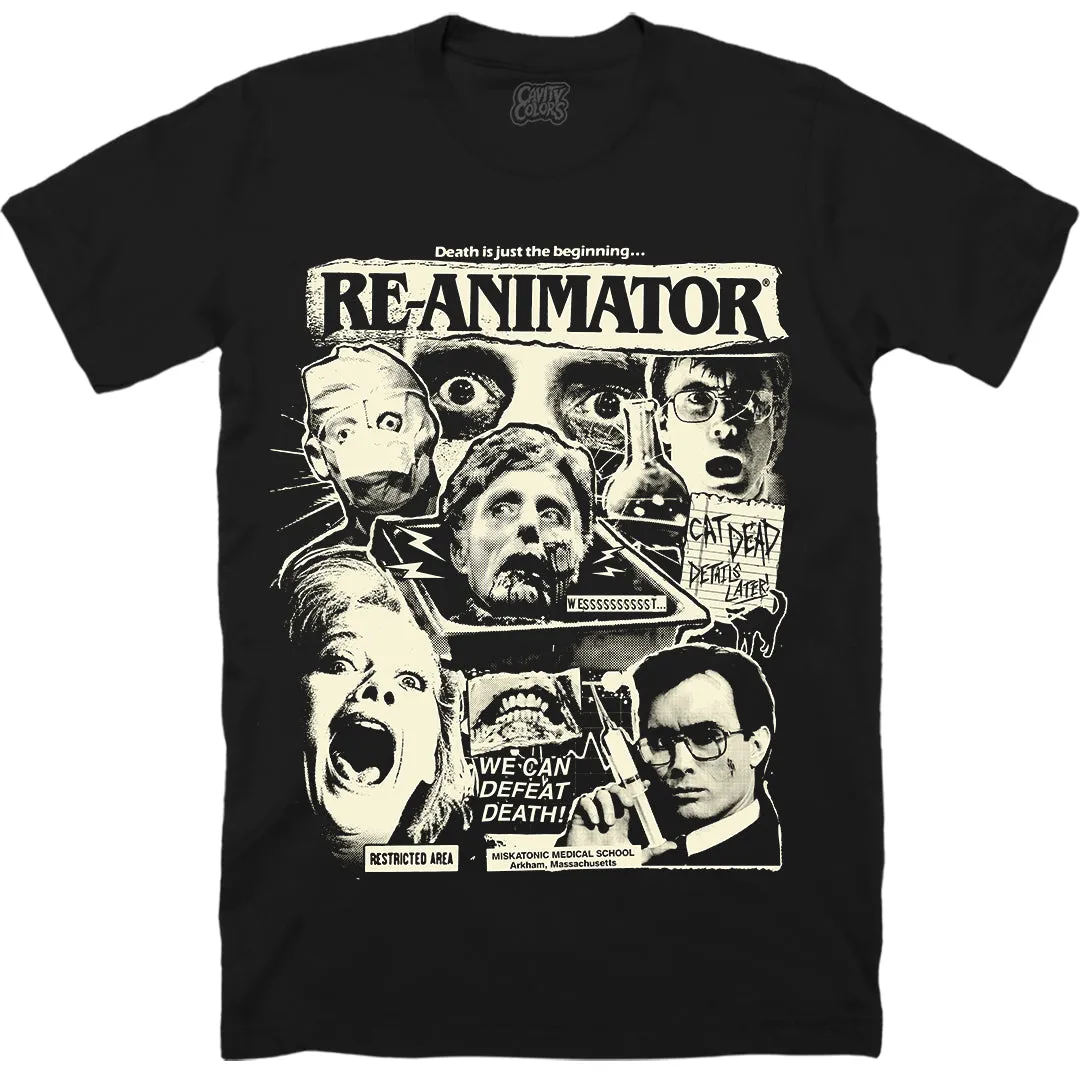 RE-ANIMATOR: DEATH DEFEATED - T-SHIRT (GLOW IN THE DARK) - LLBeanoutlets