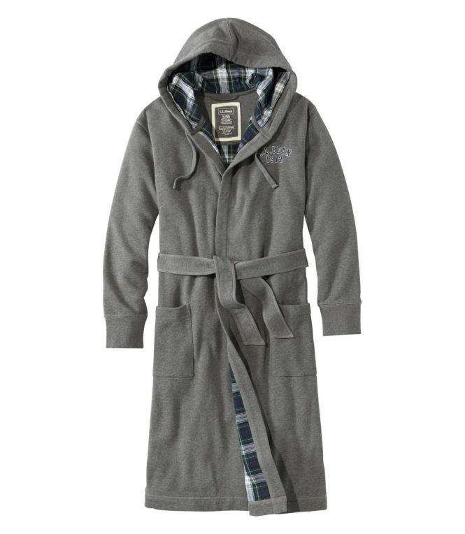 Men's Rugby Robe, Flannel-Lined, Hooded - LLBeanoutlets