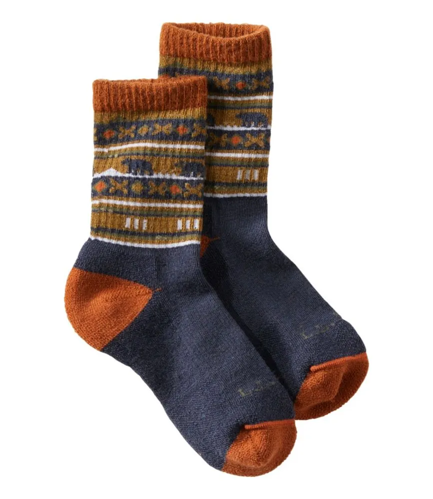 Kids' Katahdin Hiker Socks, Print - LLBeanoutlets