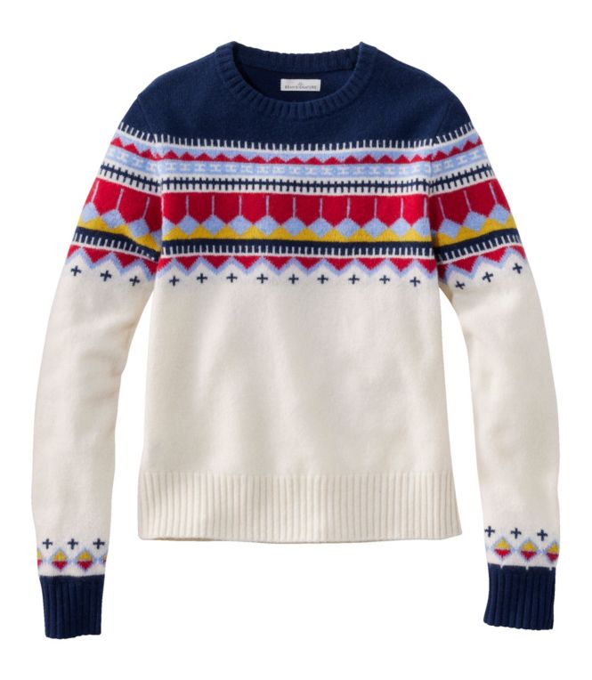 Women's Signature Camp Merino Wool Sweater, Pullover Novelty - LLBeanoutlets