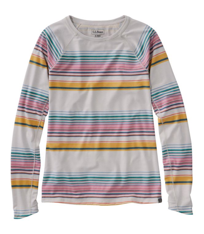 Women's Everyday SunSmart? Tee, Crewneck Long-Sleeve Stripe - LLBeanoutlets
