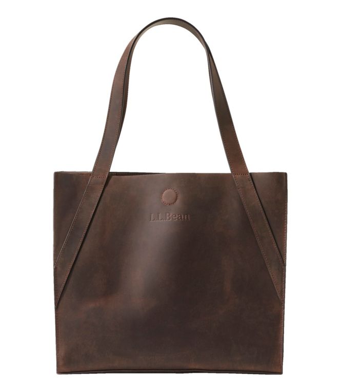 Stonington Full-Grain Leather Tote - LLBeanoutlets