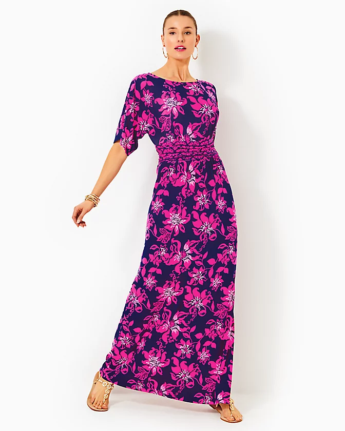 Parigi Boat Neck Maxi Dress - LLBeanoutlets