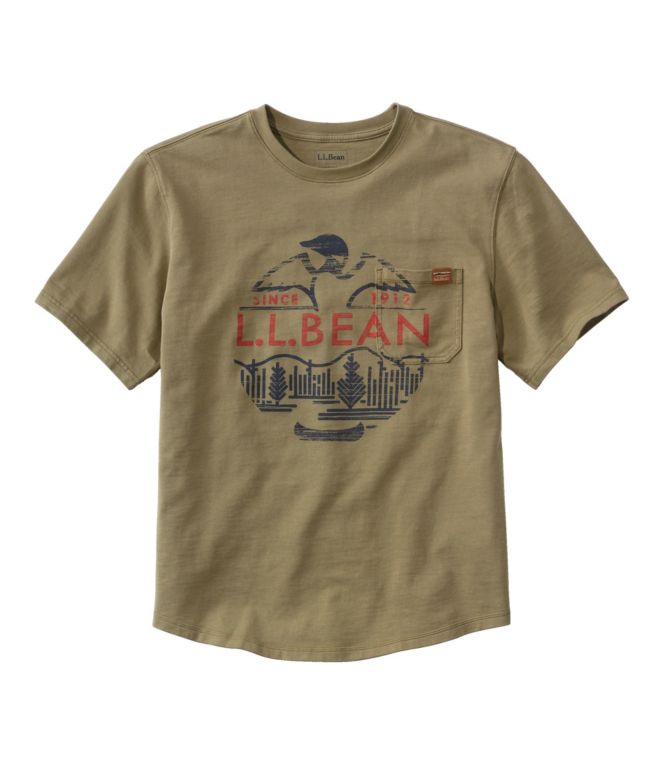 Men's BeanBuilt Cotton Tees, Pocket, Short-Sleeve, Graphic - LLBeanoutlets