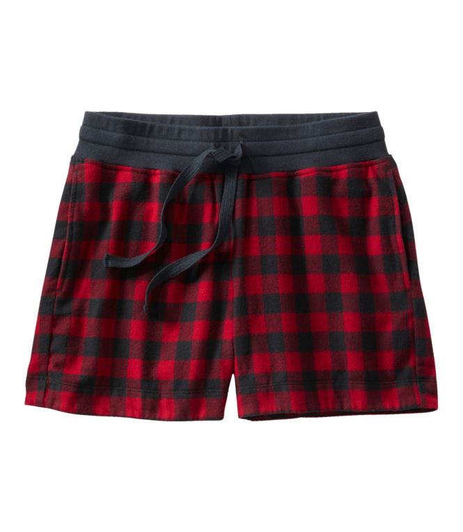 Women's Scotch Plaid Flannel Sleep Shorts - LLBeanoutlets