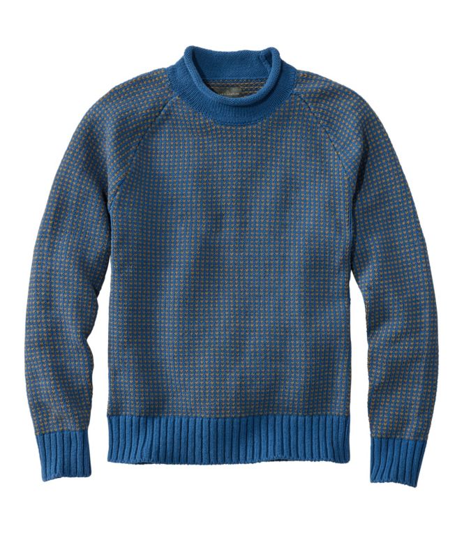 Men's Signature Organic Cotton Rollneck Sweater, Fair Isle - LLBeanoutlets