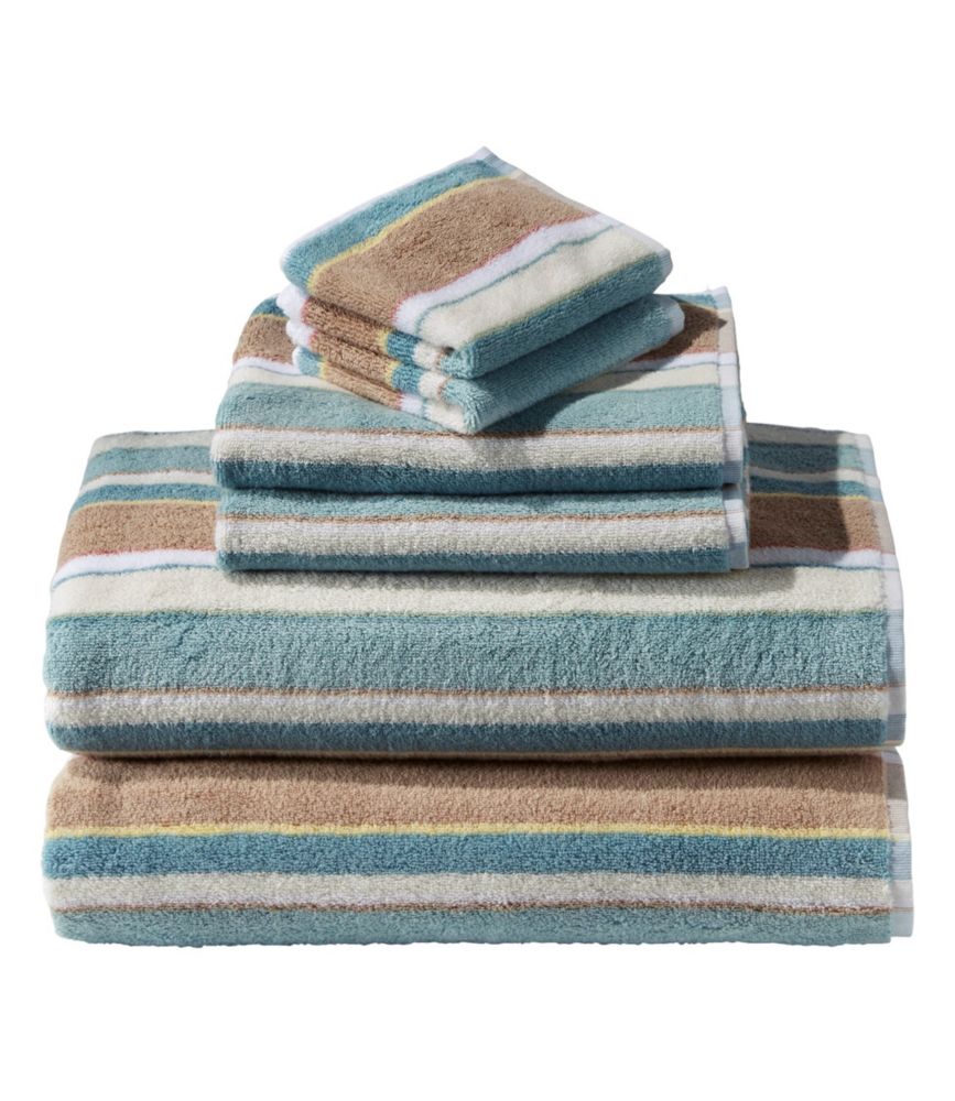 Bean's Organic Cotton Towel Set, Stripe - LLBeanoutlets
