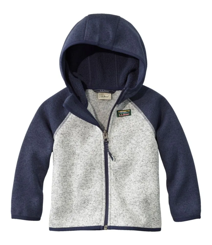 Infants' and Toddlers' L.L.Bean Sweater Fleece, Hooded Colorblock - LLBeanoutlets