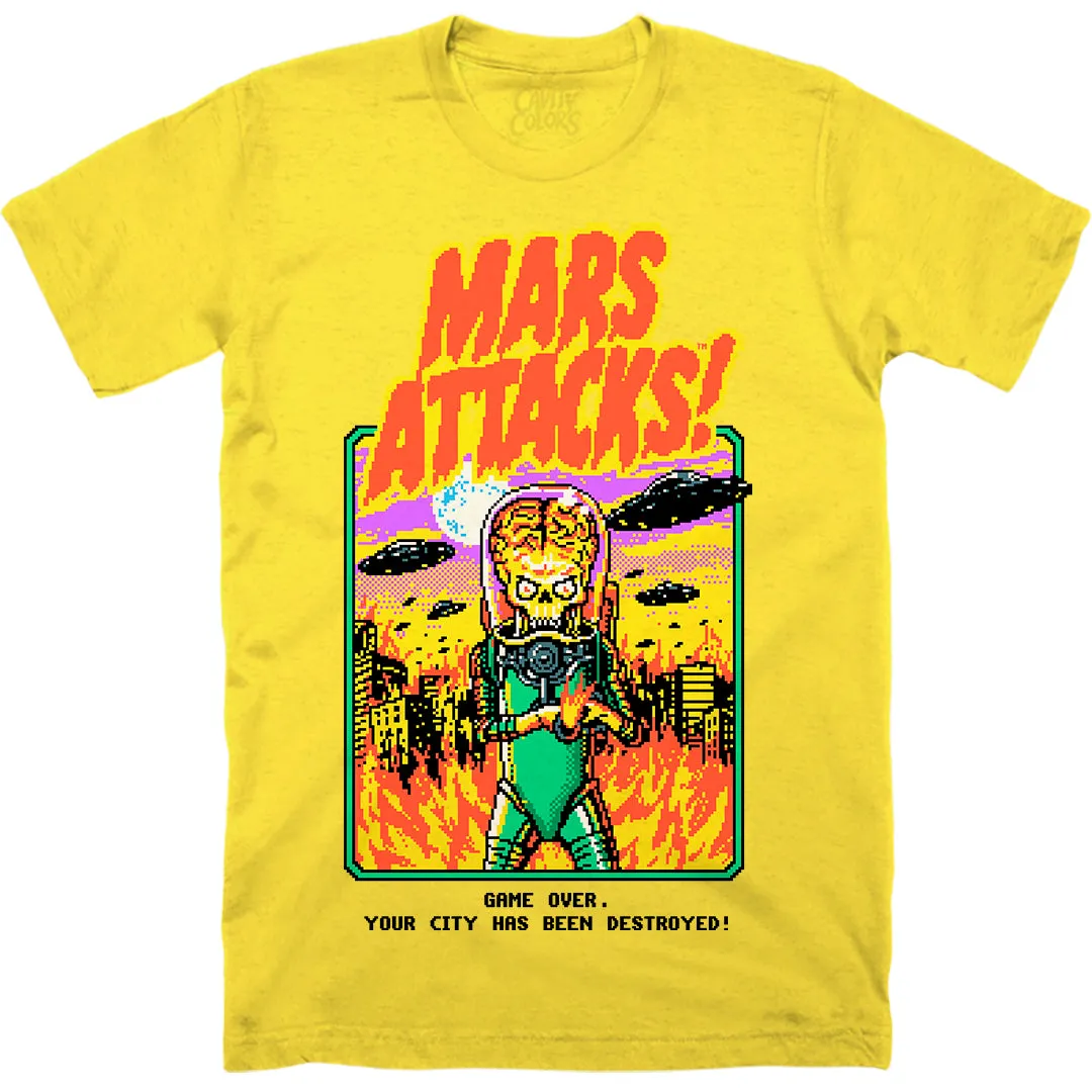 MARS ATTACKS: GAME OVER - T-SHIRT (YELLOW) - LLBeanoutlets