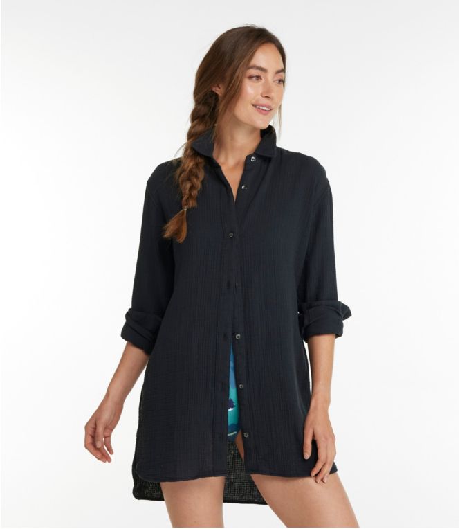 Women's Cloud Gauze Cover-Up Shirt - LLBeanoutlets