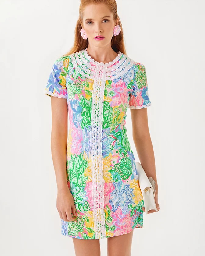Mila Short Sleeve Shift Dress - LLBeanoutlets