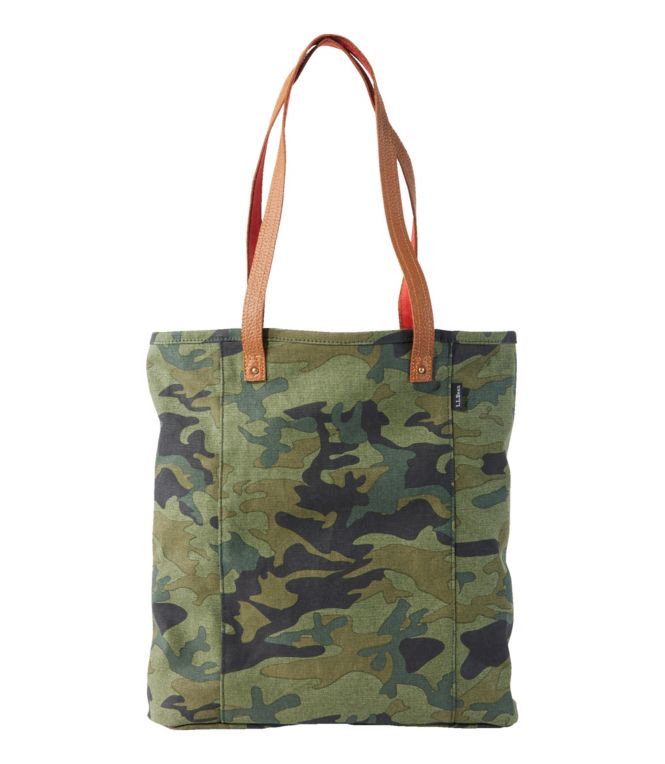 Leather-Handle Essential Tote Bag, Print - LLBeanoutlets